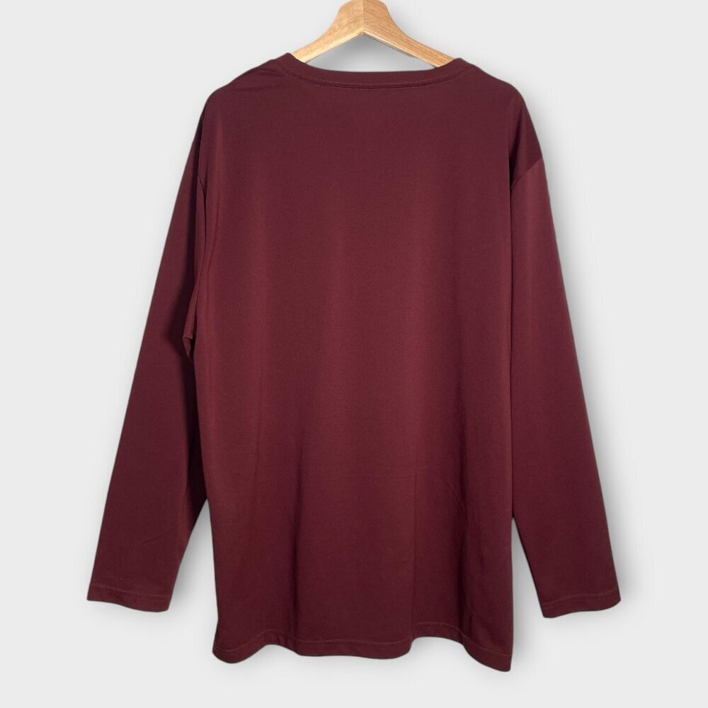 Dickies Long Sleeve Shirt Men's 2XL Maroon - Picture 2 of 6